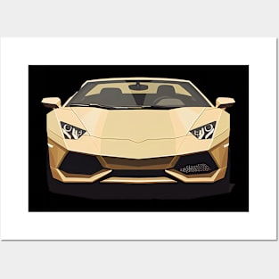 Beige lamborghini Posters and Art